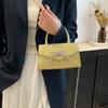 Fashion Sequins Handbag Small Square Bag Female Trend Bowknot Commuter Single Shoulder Crossbody Bag