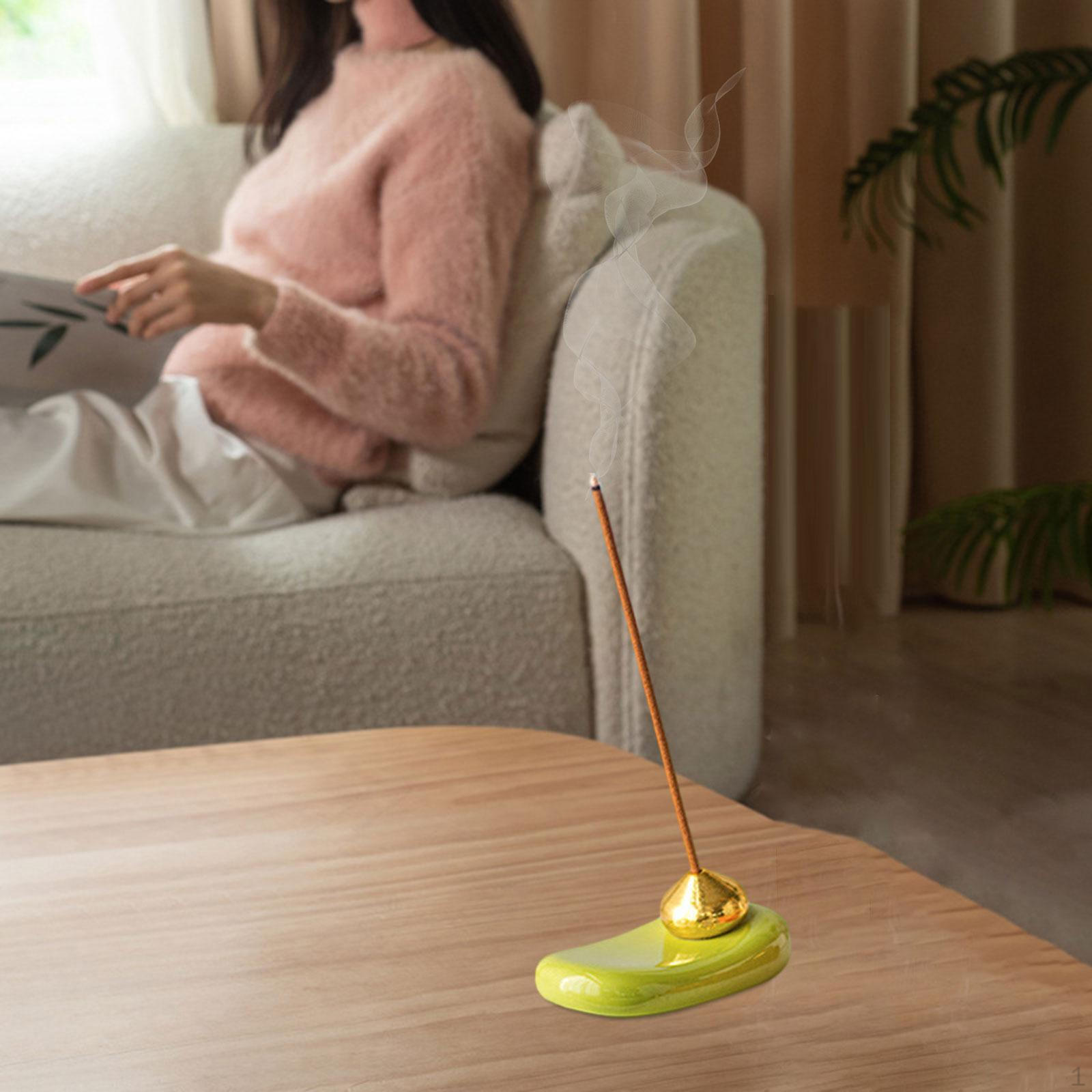 

Ceramic Incense Holder Arabic Burner Desktop Decoration 5.3cmx2.8cm Middle East Tray зелений