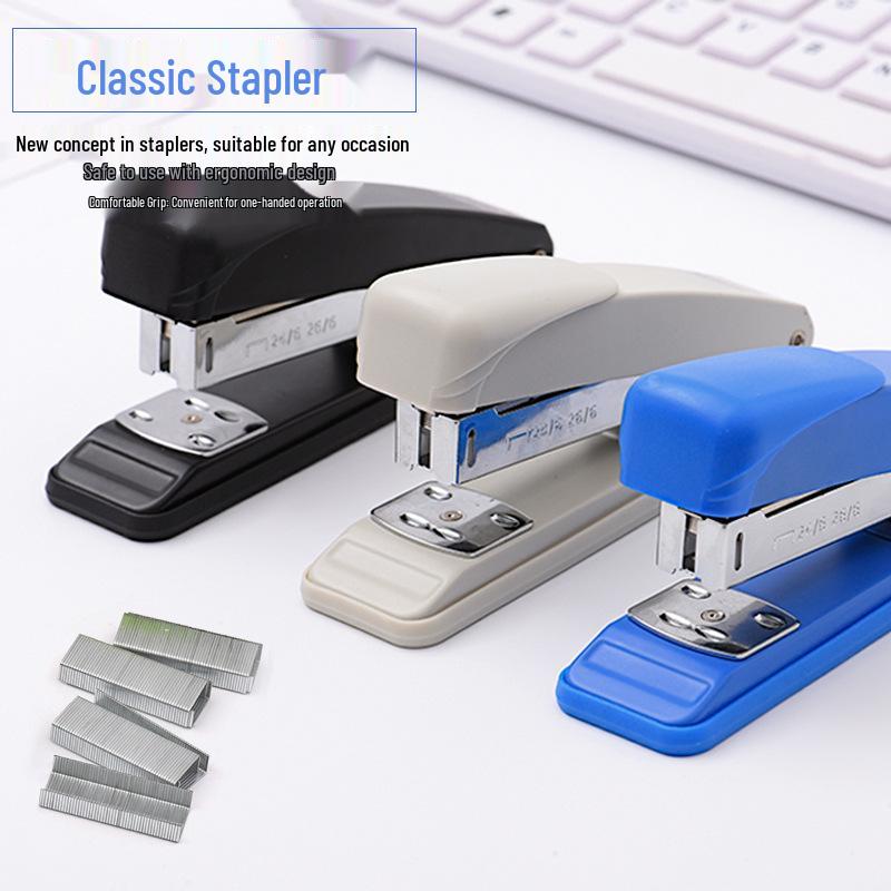 

Huachi Medium Metal Office Stapler, No. 12, Standard 24/6 Medium