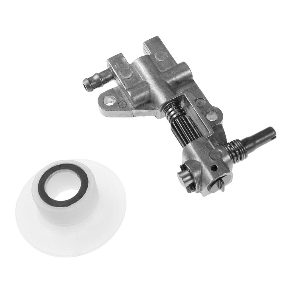 For Chainsaw 4500 5200 5800 45CC 52CC 58CC Chain Saw Parts Drive Chainsaw Oil Pump with Gear Worm Set Garden Tool Parts