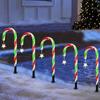 Solar Star Candy Cane Christmas Lights - Outdoor Garden Holiday Decoration