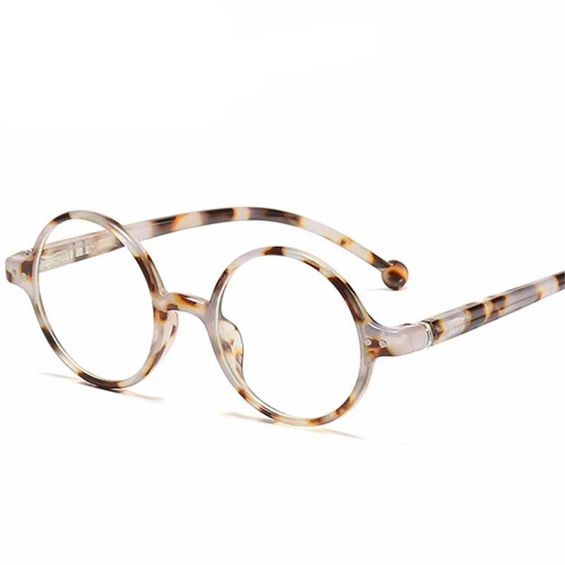 Round Vintage Plastic Tree Lines Leg Anti Blue Light Presbyopic Glasses for Men Women Protective Reading Glasses