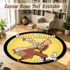Tintin Personalized Round Rug Support Custom Name, Soft Home Decor Mat