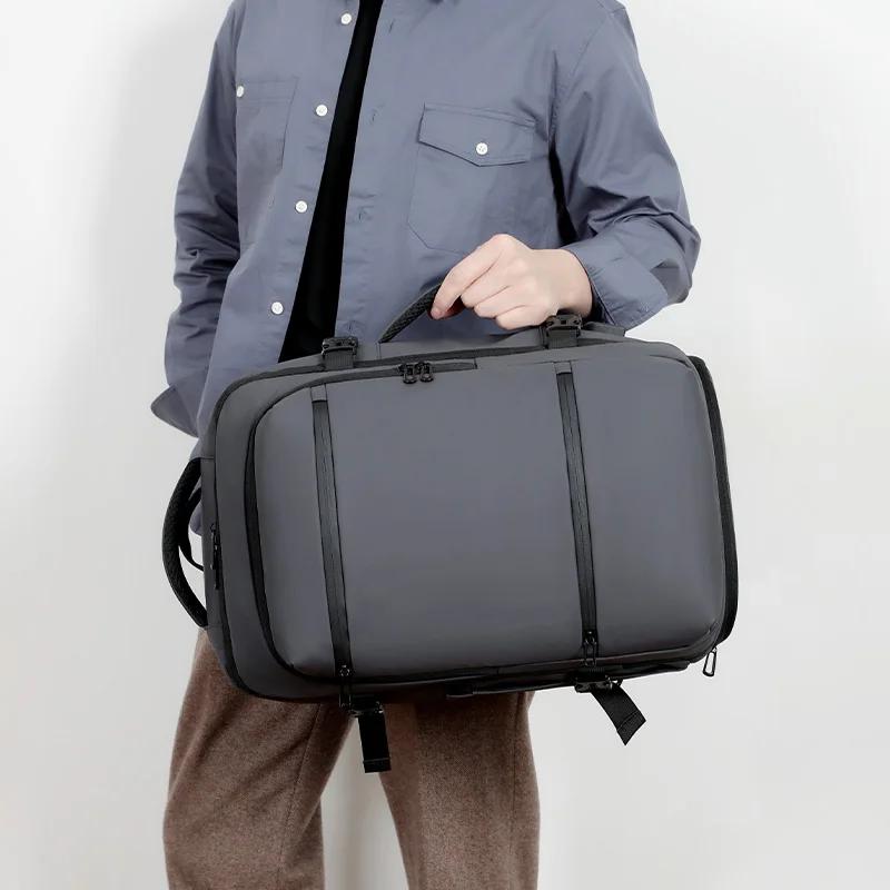 Sac à dos unisexe intelligent multicouche - Port USB, Zones humide/sèche et Compartiment à chaussures, Oxford léger pour le travail/voyage/usage quotidien
