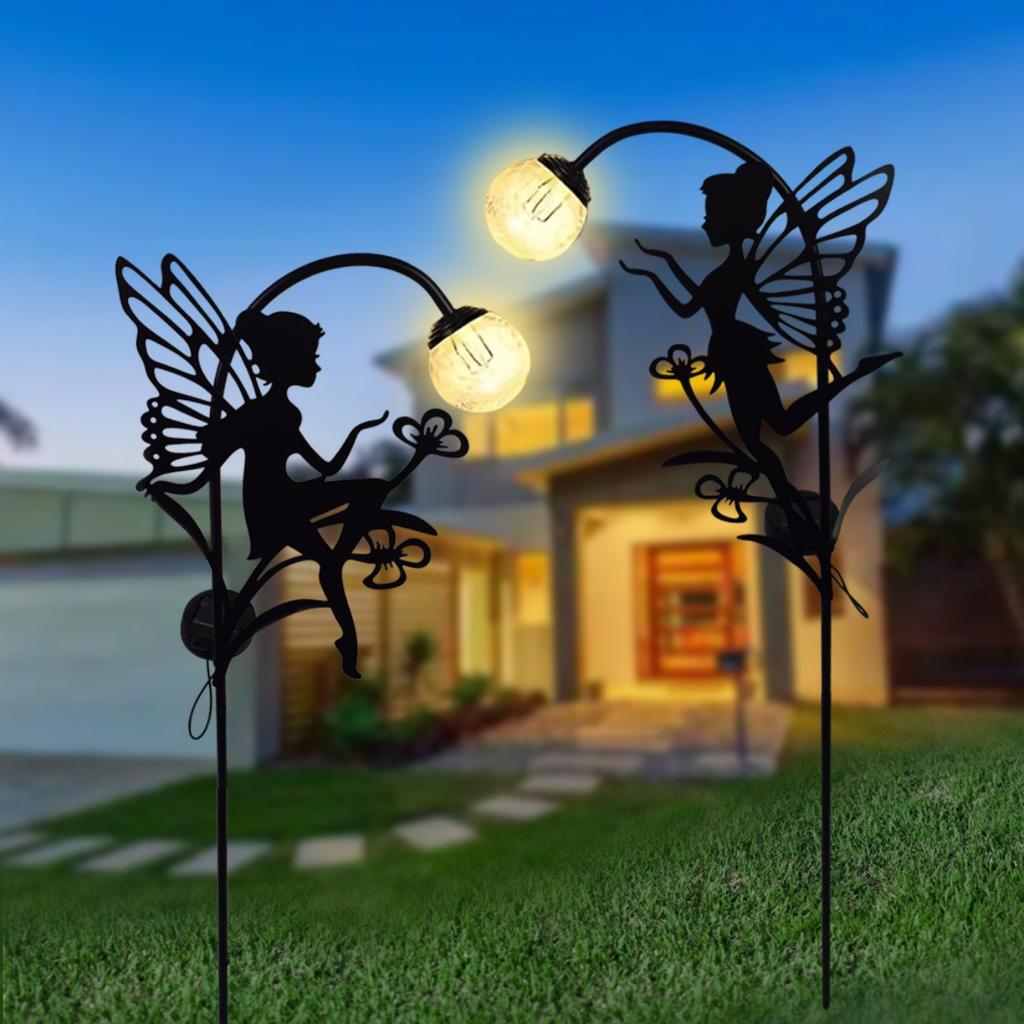 Outdoor, Household, Waterproof, Lawn, Floor Mounted, Iron Art, Cat Animal Shaped, Courtyard Garden Decoration, Solar Lights