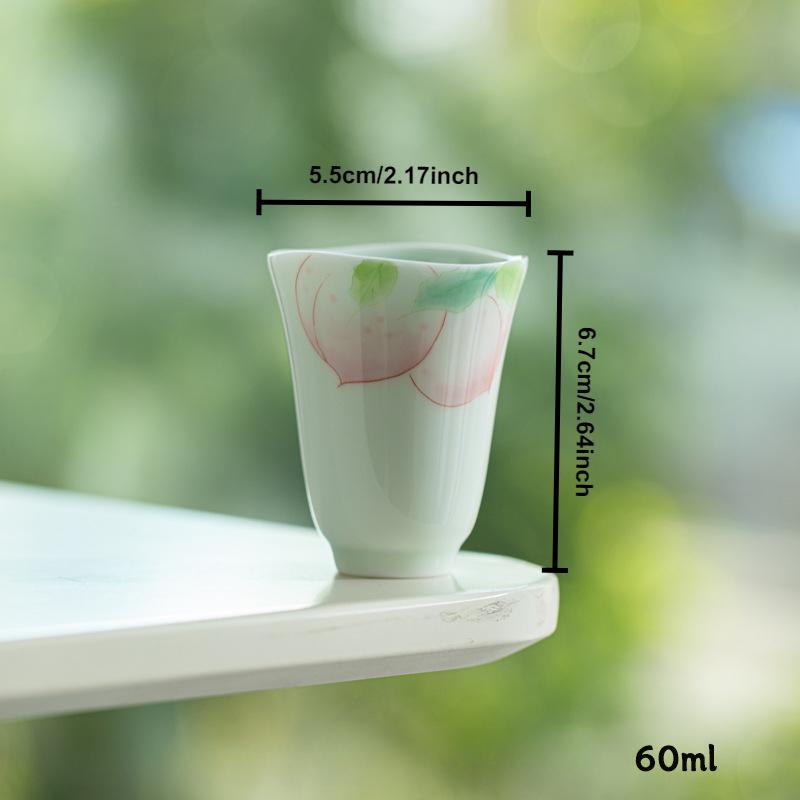 Hand-painted Tea Cup Japanese Ceramic Teacup Master Cup Small Tasting Personal Tea Mug Chinese Gongfu Kung Fu Household Teaware