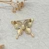 Elegant Retro Butterfly Brooch with Pearl Accent