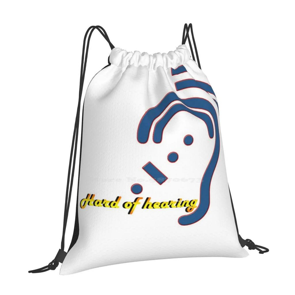 Hard Of Hearing-Hearing Impaired Hot Sale Schoolbag Backpack Fashion Bags Hard Of Hearing Asl American Sign Language Deaf