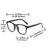 3 Pcs/Set Black Computer Glasses Frame Women Men Anti Blue Light Round Eyewear Blocking Glasses Optical Spectacle Eyeglass