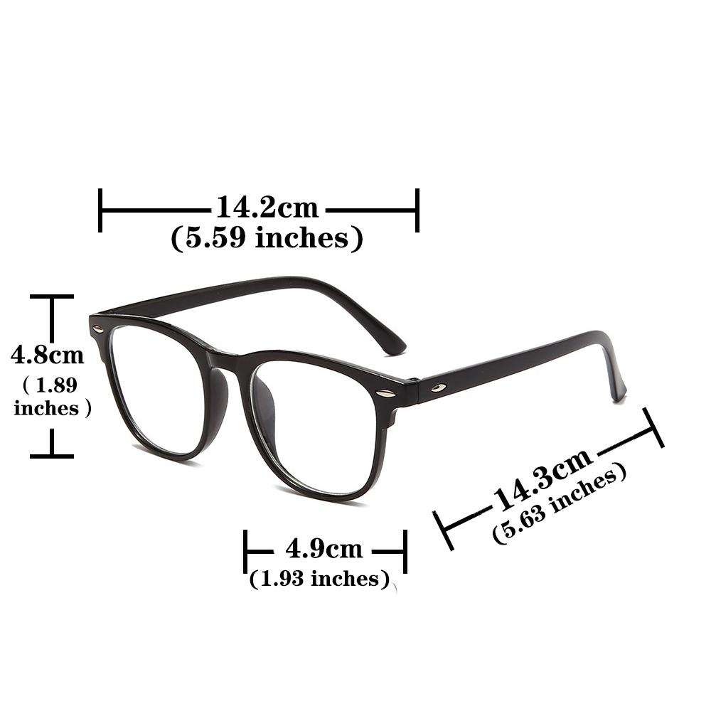 3 Pcs/Set Black Computer Glasses Frame Women Men Anti Blue Light Round Eyewear Blocking Glasses Optical Spectacle Eyeglass