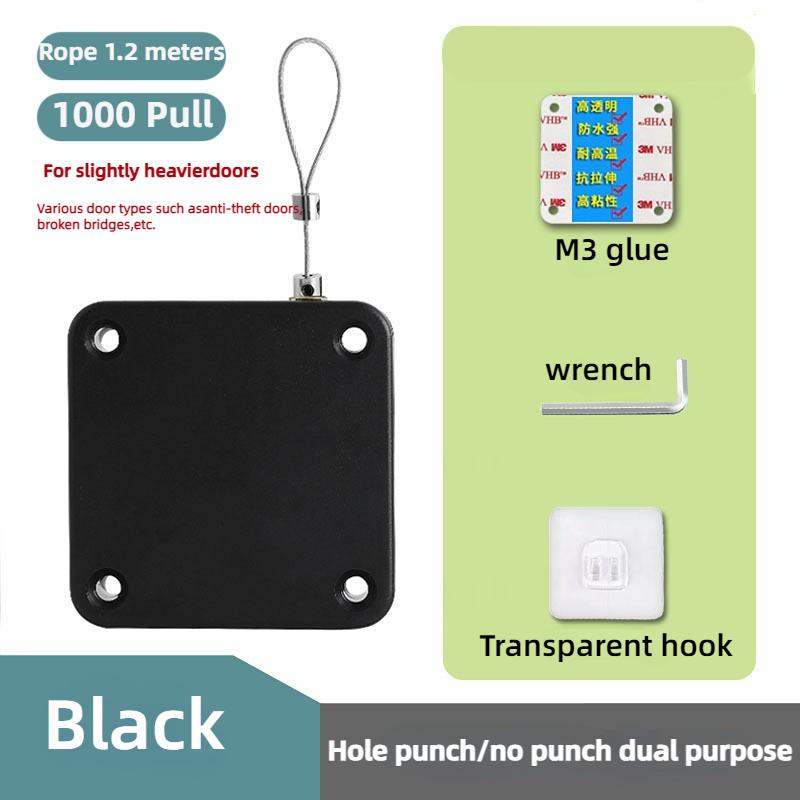 No Punching Automatic Door Closer Pull Cord Door Closers Adjustable Surface Door Stop Bracket Type Automatic Door Closer