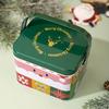 Christmas Tins 6-Piece Metal Christmas Reusable Holiday Tins Treat Containers For Kids Family Cake Snack Crafts Chocolate