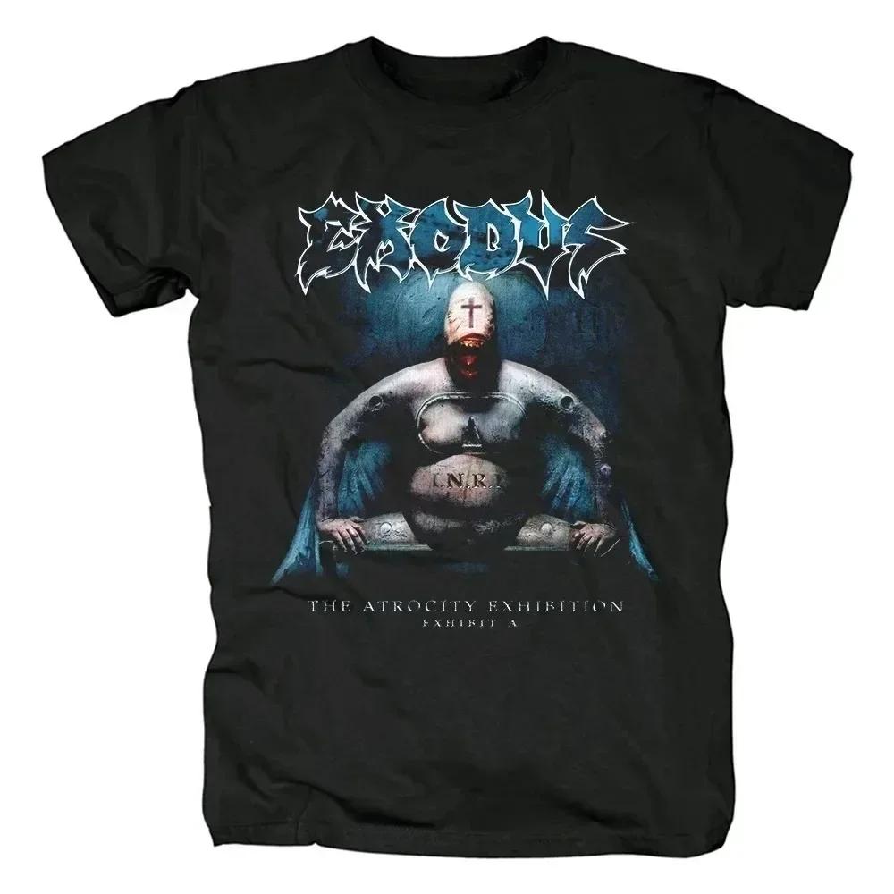 Thrash Metal Style Exodus Band Mens T-shirts Hip Hop T Shirts Harajuku Streetwear Cotton Tee Tops Clothing for Menwomen