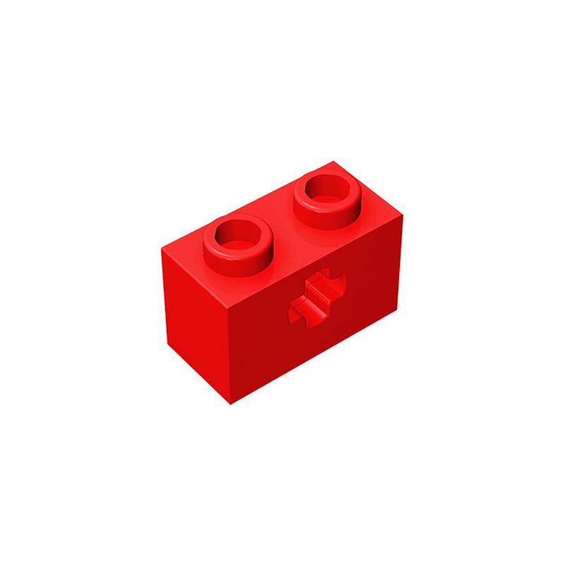 Non-Toxic 10Pcs 32064 1X2 Cross Hole Builing Blocks Moc Accessories Compatible With Brick Diy Children Toys Assembly Gift Box