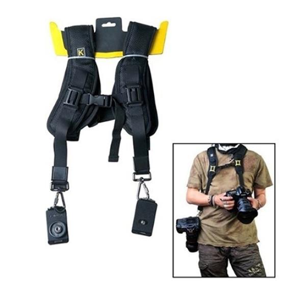Double Dual Shoulder Strap Quick Release Camera Neck for Digital SLR DSLR Camera