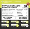 CF Carbamide Forte L Carnitine 1000mg Veg Capsules 60  Pre Workout Energy Support For Men Women Fitness Training
