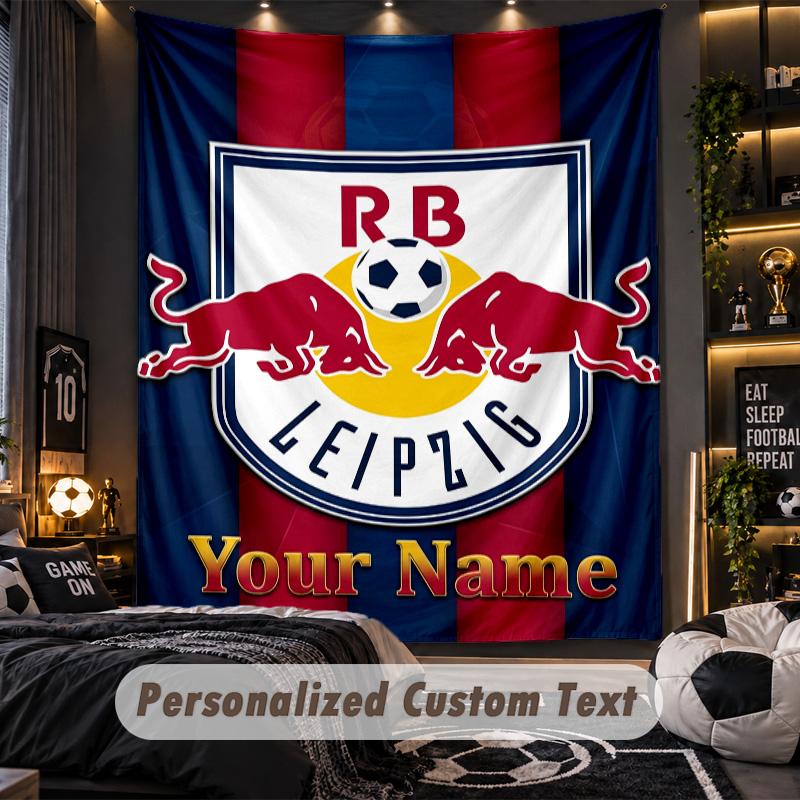 TapestryRB Leipzig FC Custom Name Text Personalized Wall Hanging Tapestry Home Wall Decor