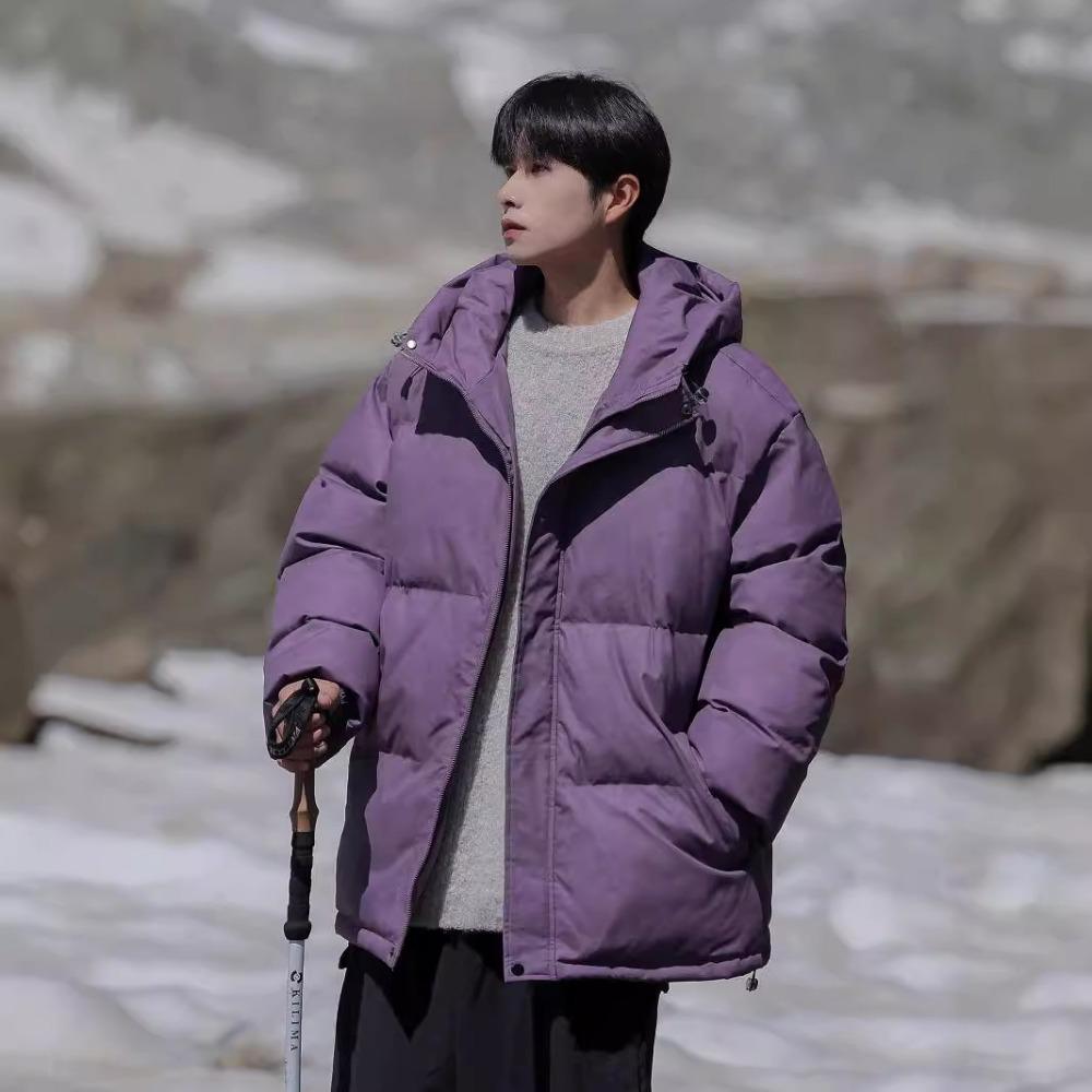 Trendy outdoor waterproof cotton-padded clothes for men, new winter thickened warm loose casual cotton-padded jackets and cotton-padded clothes.