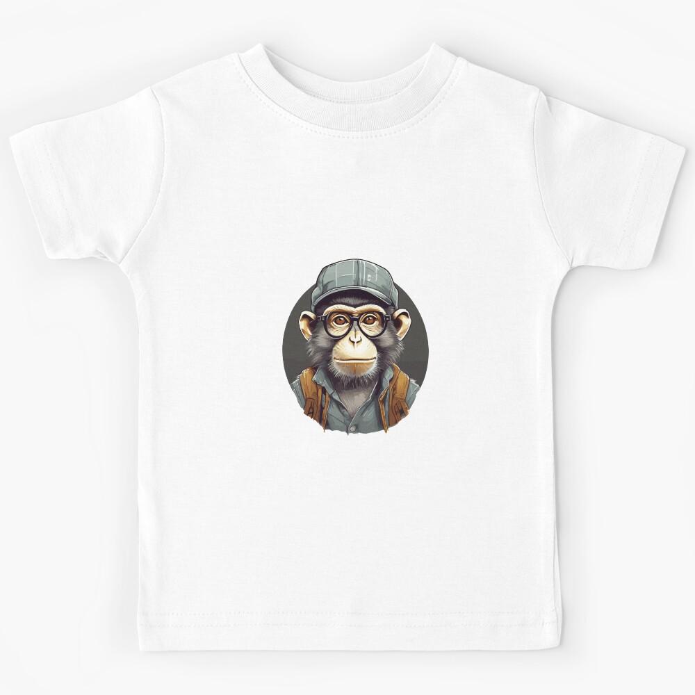 Hipster Monkey Kids T-Shirt 140