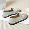 Lace&Pearl Espadrilles Shoes Woman 2024 Genuine Leather Flats Comfy Loafers Ladies Fisherman Shoes Hemp Mocasines Femme Big Size