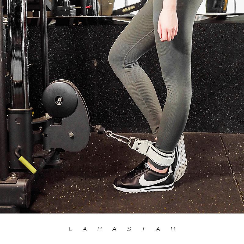 Leather Ankle Strap Cuffs Adjustable for Cable Machine Attachment Home Gym Foot Resistance Training Legs Strength Body Building