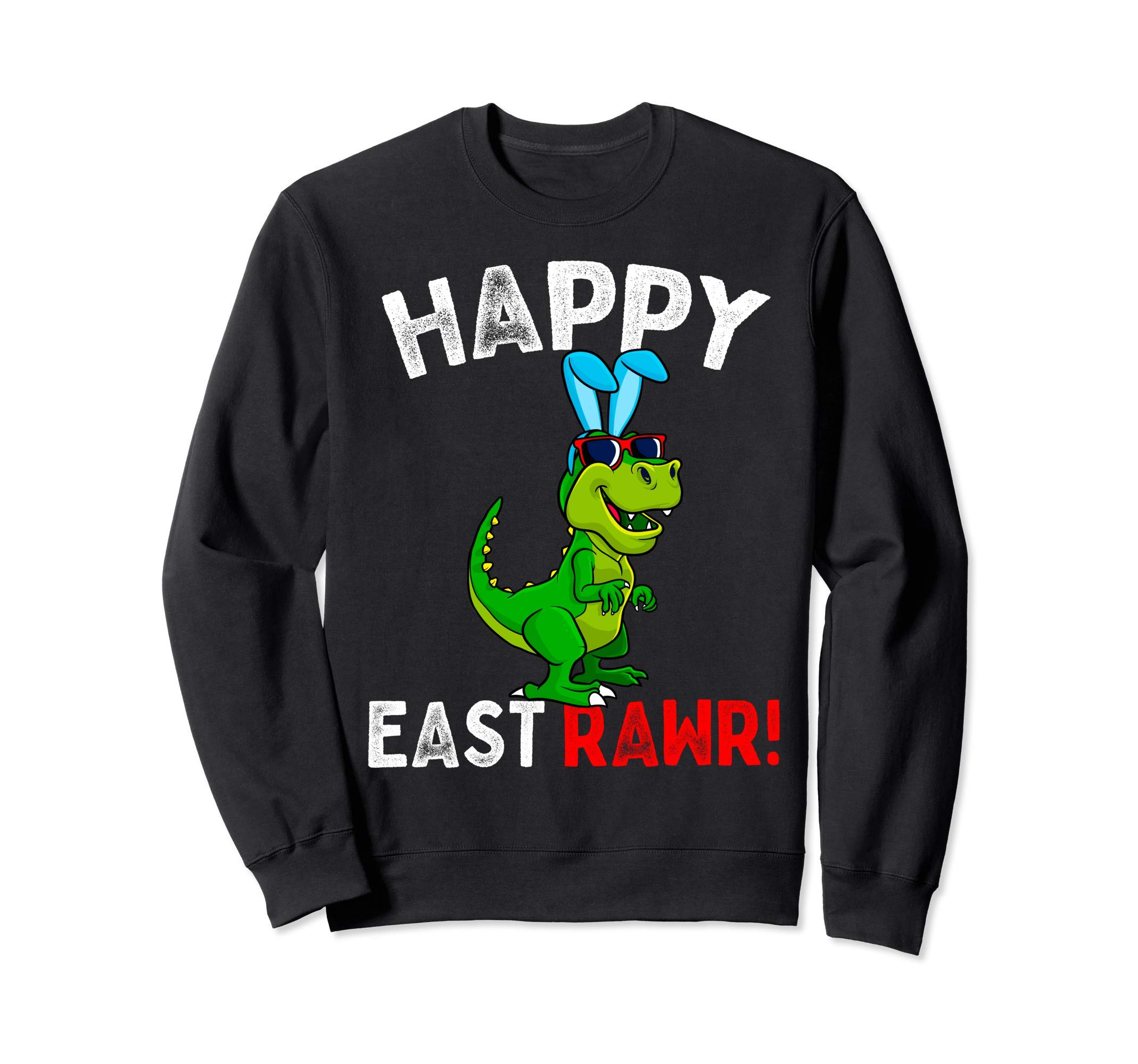 

Happy East Rolltrex Dinosaur Bunny Egg Costume Easter Boys Sweatshirt