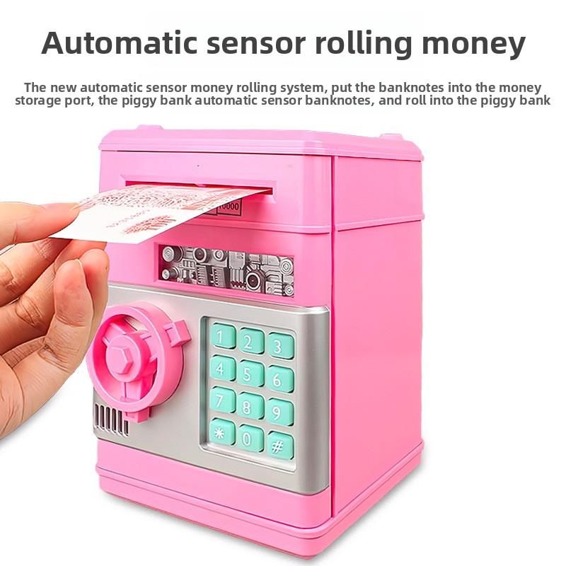 Smart Password Piggy Bank for Kids - Automatic Bill Rolling & More