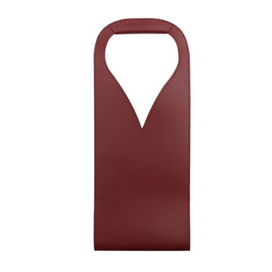 V-shaped Handle Wine Holder Faux Leather Tote Bag, Portable Carrier Pouch, Waterproof Packaging Bag Single Bottle Protector Sleeve for Champagne Beer