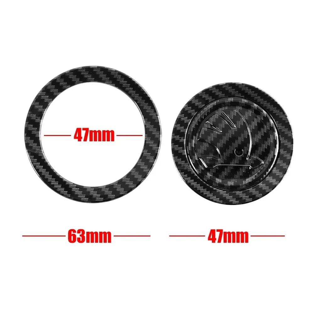 lbrdy0 1pcs Car Steering Wheel Logo Emblem Cover Sticker for Skoda Octavia Yeti VRS Roomster Citigo Combi Visions Enyaq RS iV Deriv