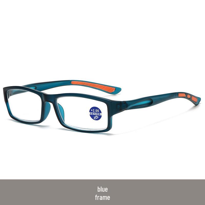 New Style Lightweight Sports Reading Glasses with Anti-blue Light Small Frames and HD Flat Lenses