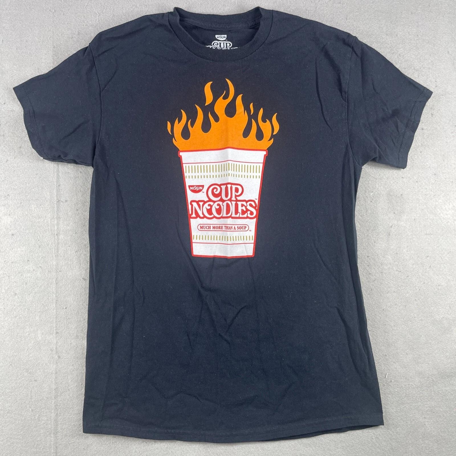 

Cup Noodles T-Shirt Size Medium Double Sided I m Just Warming Up Black Tee 4XL