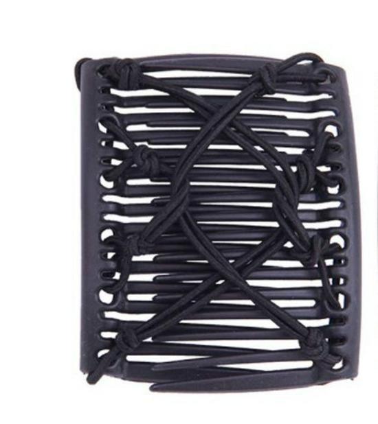 Sunflower Style Wooden Bead Hair Comb - Double Row, Versatile Handmade Hair Accessory.