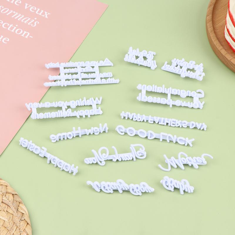 Diy Alphabet Letter Cake Mold Blessing Cookie Biscuit Stamp Embosser Cutter Fondant Cake Decoration Tool Biscuits Baking Tool