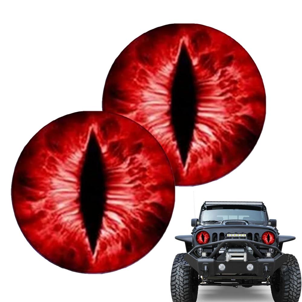 Beast Eyes Scheinwerferaufkleber Rund Auto Scheinwerfer Beast Eyes Aufkleber 3D Stereoskopisches Design Dekorationsaufkleber Für Fast Autos