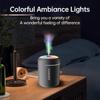 180ML Mini Air Humidifier USB Aromatherapy Electric Aroma Diffuser with Colorful Lights Essential Oil Purifier Mist Maker Lights For Car Home Bedroom