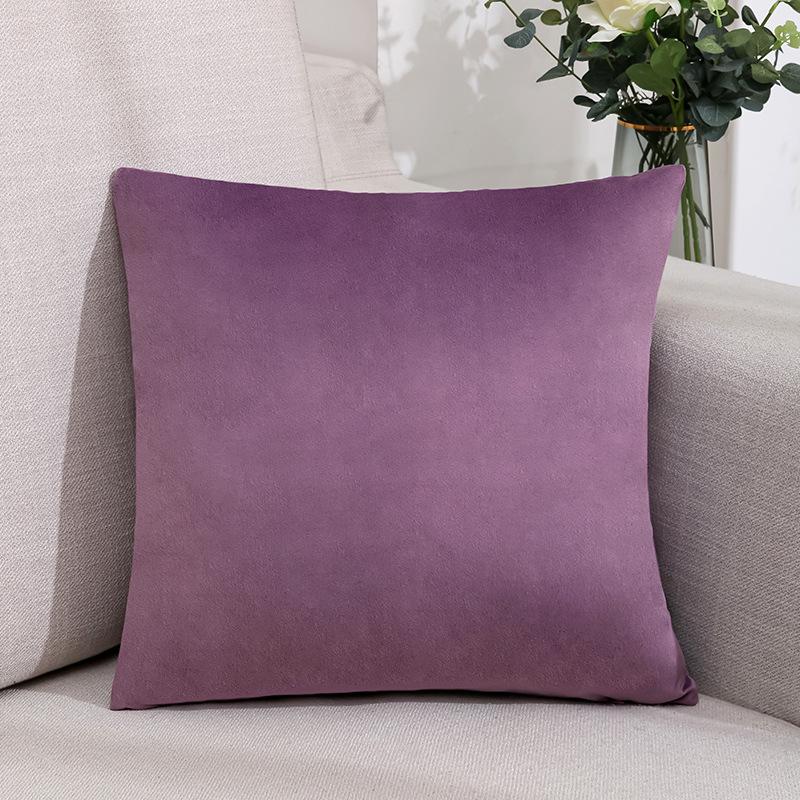 New Solid Color Nordic Velvet Pillow Sofa Office Living Room Simple Plush Cushion Bedroom Bedside Pillow