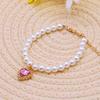 1pc Cat Beaded Necklace Cute Highly Attractive Rhinestone-Studded Dog&Cat Collar Decorative Item For Photo-Shooting Necklace Resistant To Cat Bites