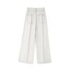 Off-White High-Waisted Wide-Leg Jeans - Spring Style, Slimming, Versatile, No Stretch