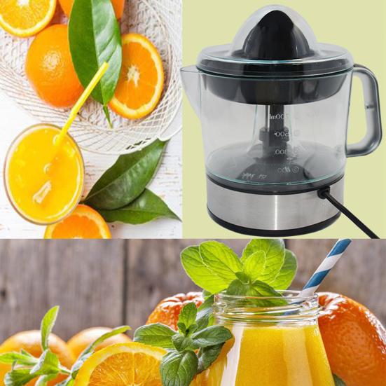 Electric Juicer with Scale Automatic Rotating Motor Non-slip Comfortable Handle EU Plug Low Noise Electric Orange Juicer for Home