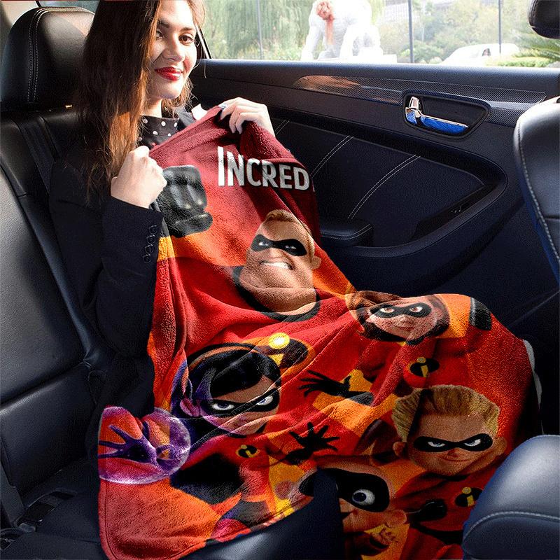 1pc The Increibles Printing Blanket - Soft, All-Season Throw for Living Room, Beroom,Personalize Gift with Aorable Cartoon esign