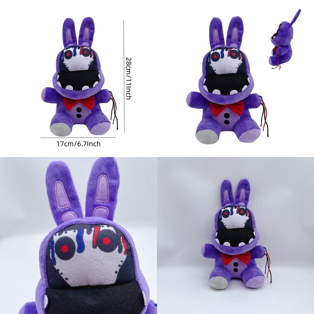 Cute Fnaf Series Midnight Bear Skeleton Purple Rabbit Plush Toy Animal Category