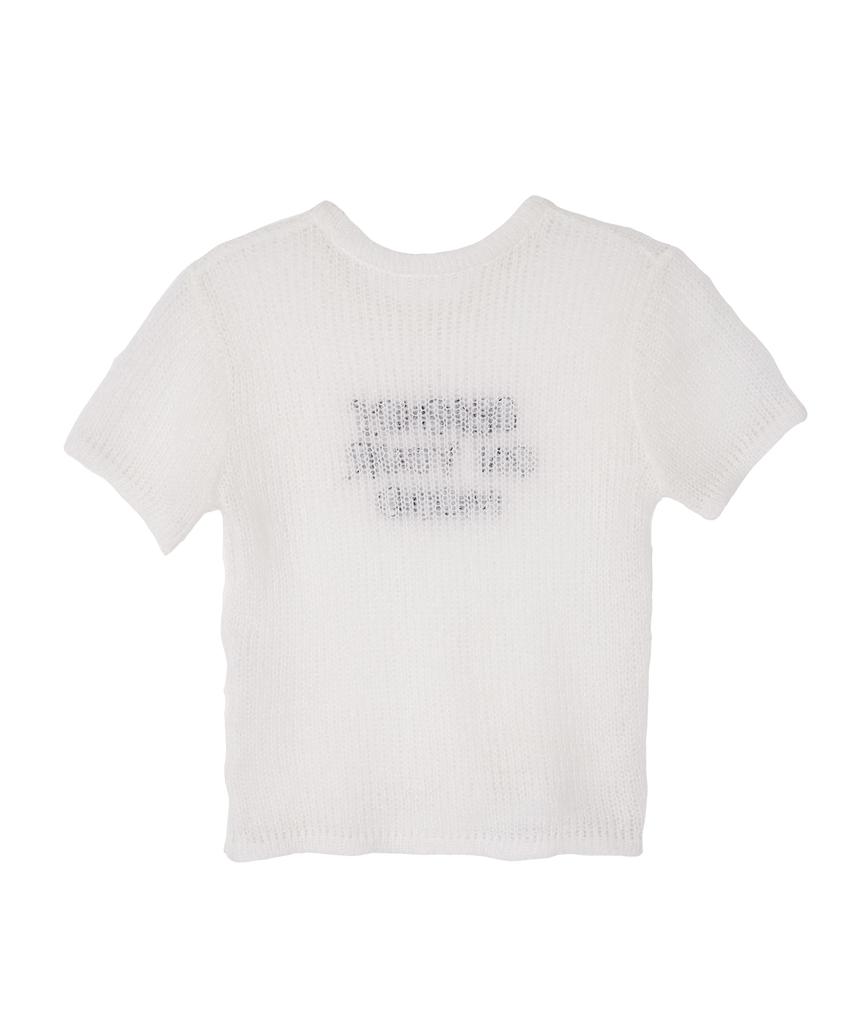 HARDCORE HAPPINESS Layered Net Knit_White