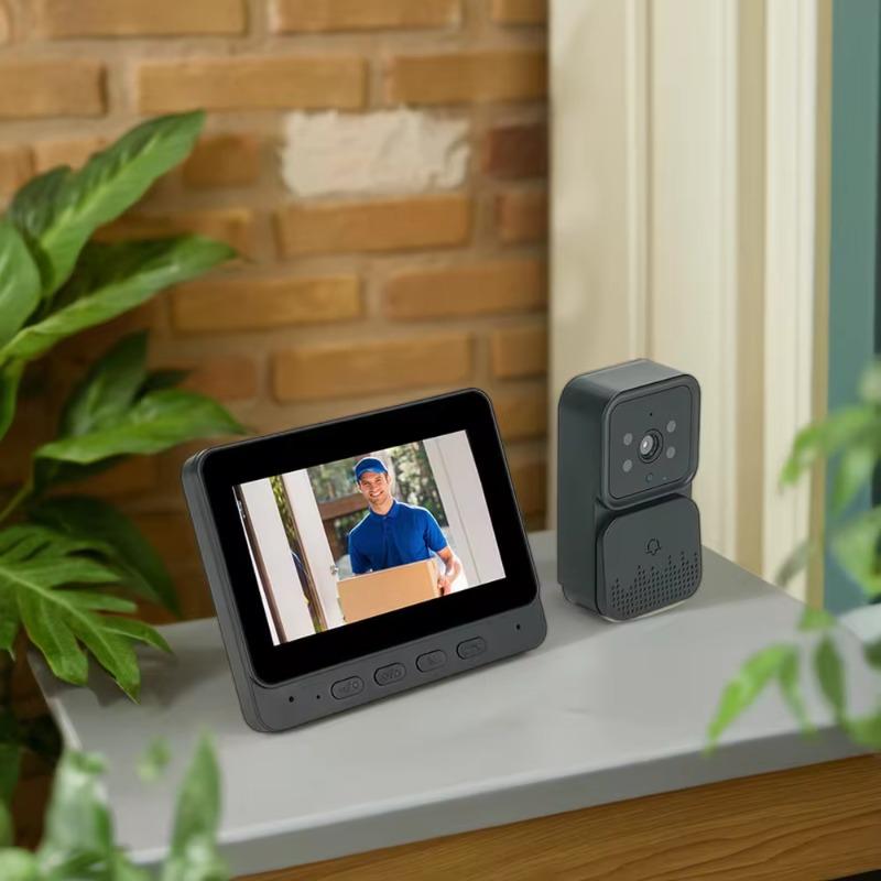 Video Doorbell System, 1080P HD Video Doorbell with HiFi Mic for Home Secuirty, 8 MP 70 ° Lens, Two Way Intercom Battery Powered