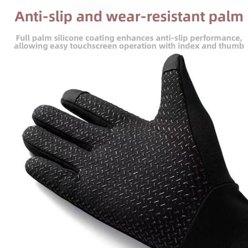 Anti-Slip Full Finger Gloves Warm Riding Protective Mittens Portable Cold-proof Gloves  Men/Women