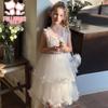 Funlom Girl's Sweet Lace Mesh Princess Dress