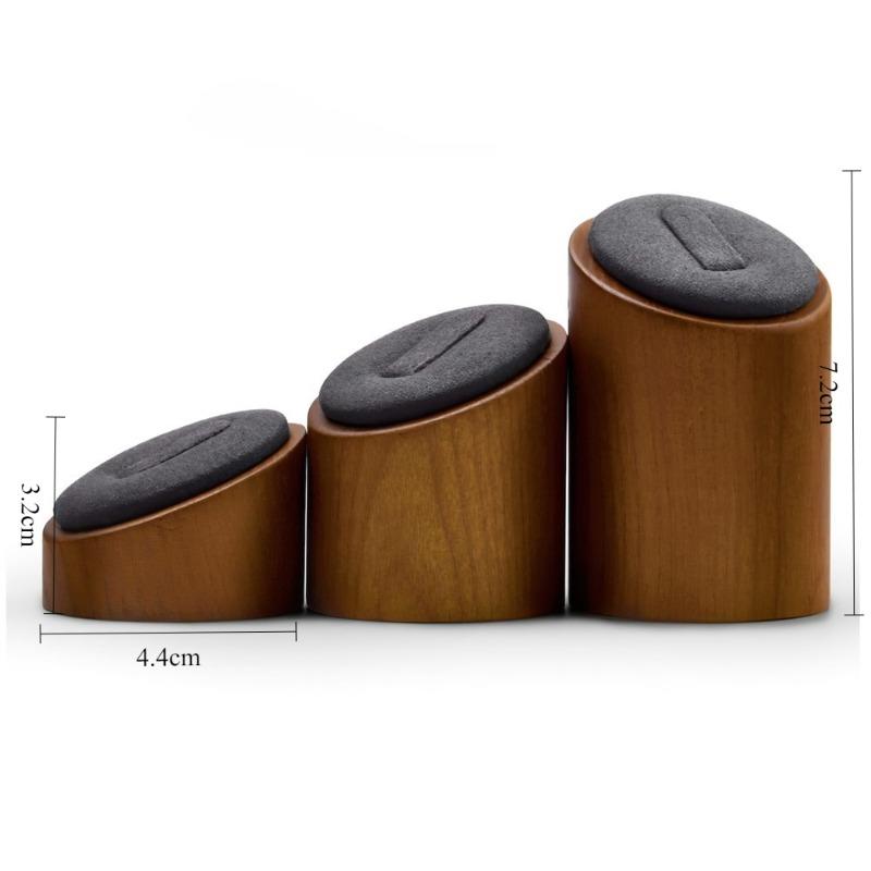 

Earrings Jewelry Display Stand Velvet Rings Gift Storage Rack Earring Trinket Organizer Holder Wooden Ring Showcase Stand