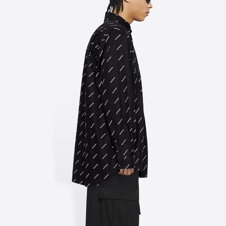 Balenciaga Shirt Regular Fit Men's Black 534333TBL961070