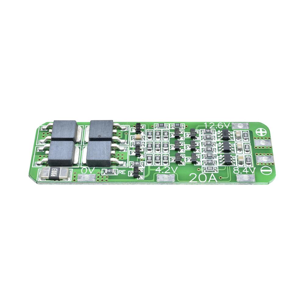 10Pcs 3S 20A 18650 Li-ion Lithium Battery Charger PCB BMS Protection Board For Drill Motor 12.6V Lipo Cell Module 64x20x3.4MM