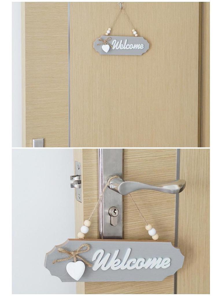 Vítejte znamení: Malá dřevěná dekorace na dveře pro domácnost a podnikání