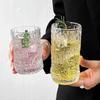 240ml or 340ml Glacier Pattern Glass Cups with Unique Textures of Different Heights Make A Perfect Gift for Mom On Mother's Day
